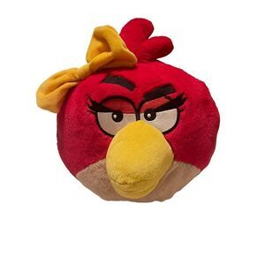 Angry Birds Red Girl Bird Deluxe Stuffed Plush Toy Doll Ball